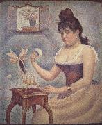 Georges Seurat Young woman Powdering Herself china oil painting reproduction